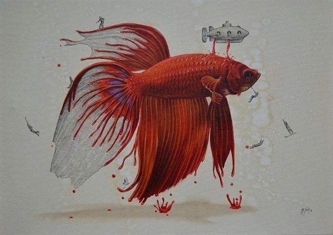 نقاشی های زیبا از حیوانات بازیگوش توسط هنرمند مکزیکی ریکاردو سولیس